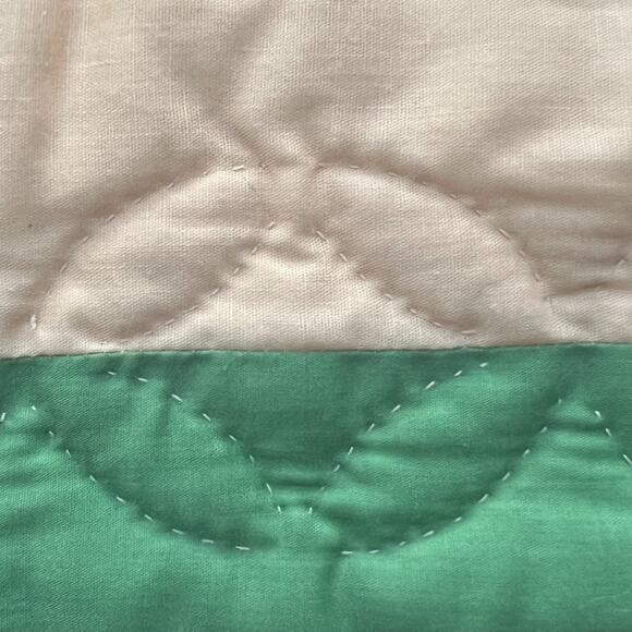 Vintage Quilted Bedspread Cotton Kids Butterfly Reversible Hand Stitched - Picture 4 of 12